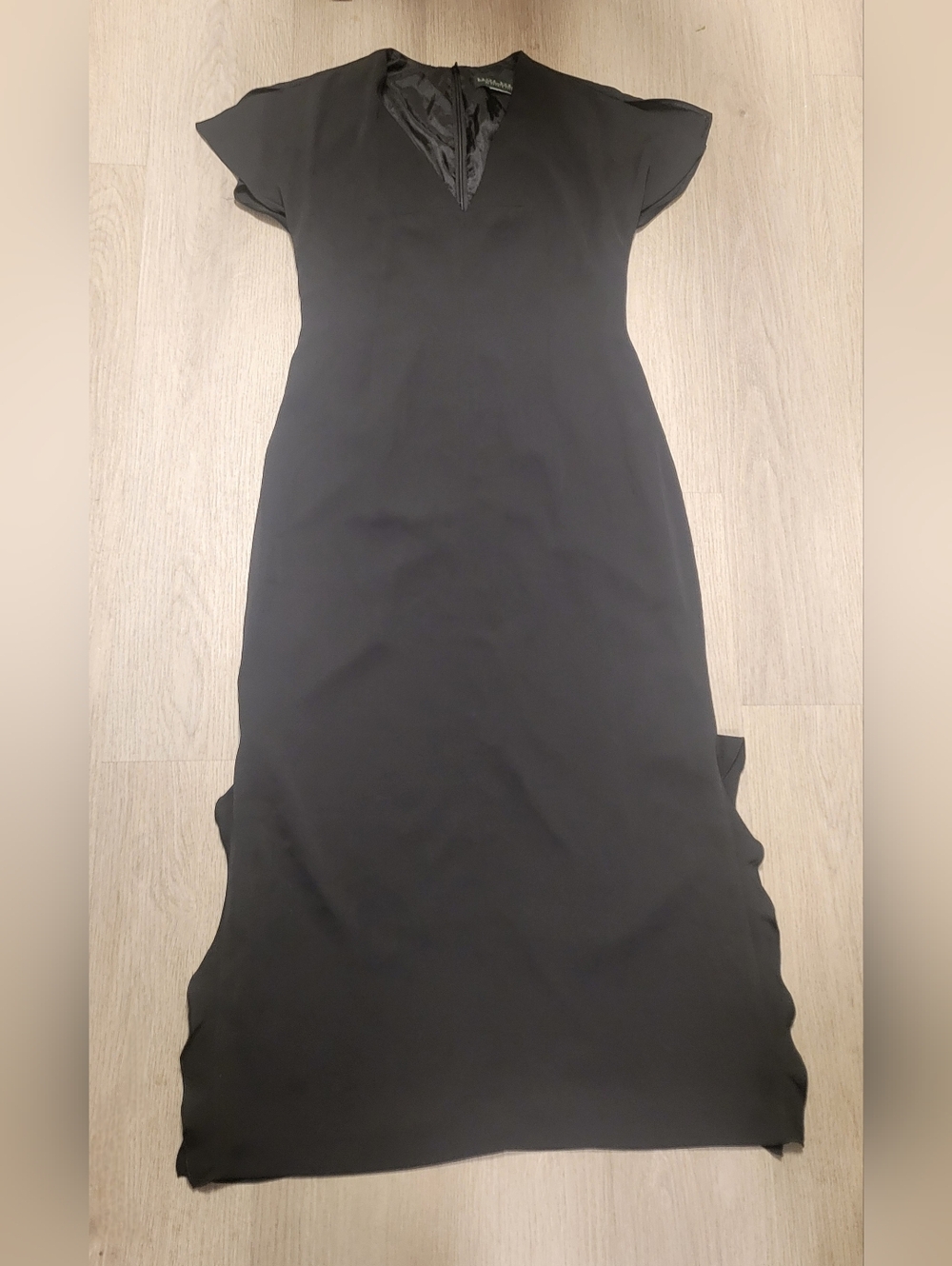 Harve Benard Black Maxi Dress with V-Notch